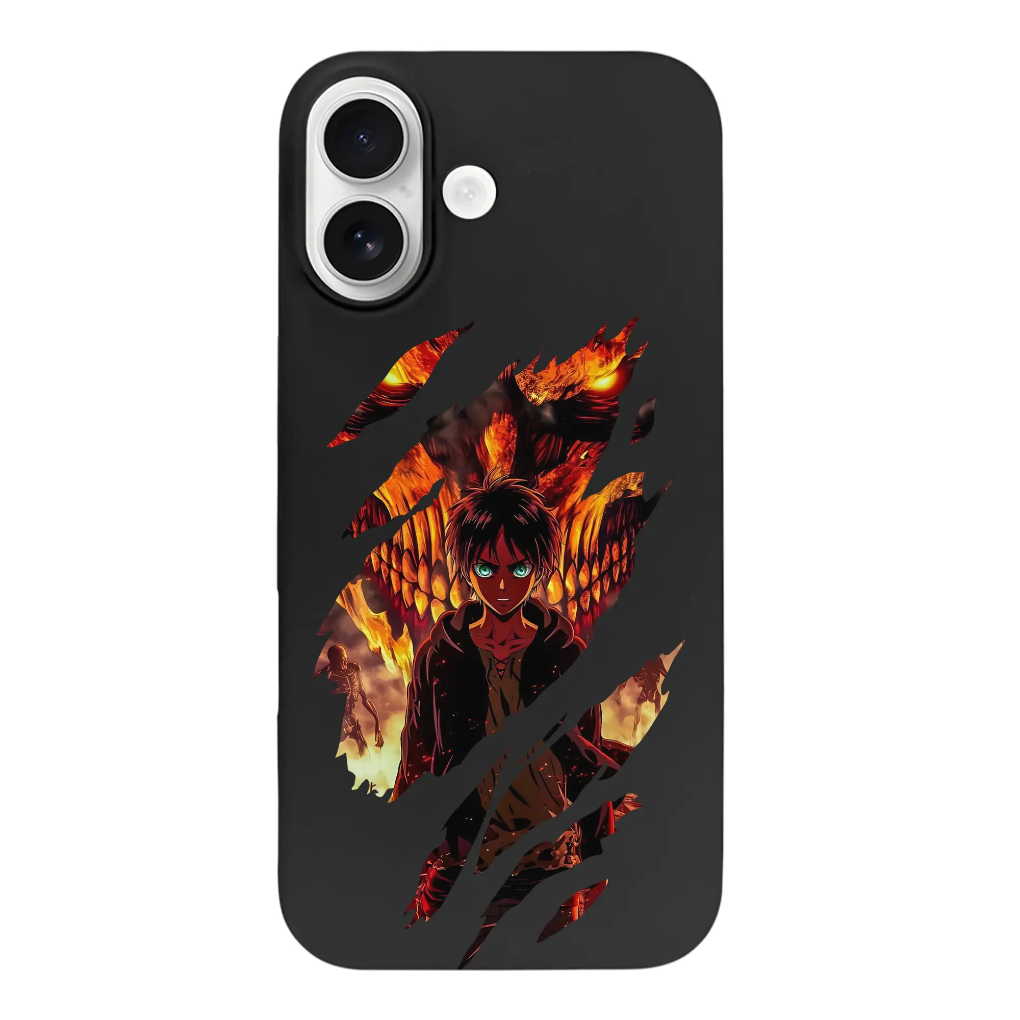 進撃の巨人 グッズ エレン・イェーガー - iPhone 17 シリーズ シリコンケース 薄型 耐衝撃 指紋防止 ソフトタッチカバー 精密フィット 傷防止 保護ケース iPhone 17/17 Air/17 Pro/17 Pro Max 対応